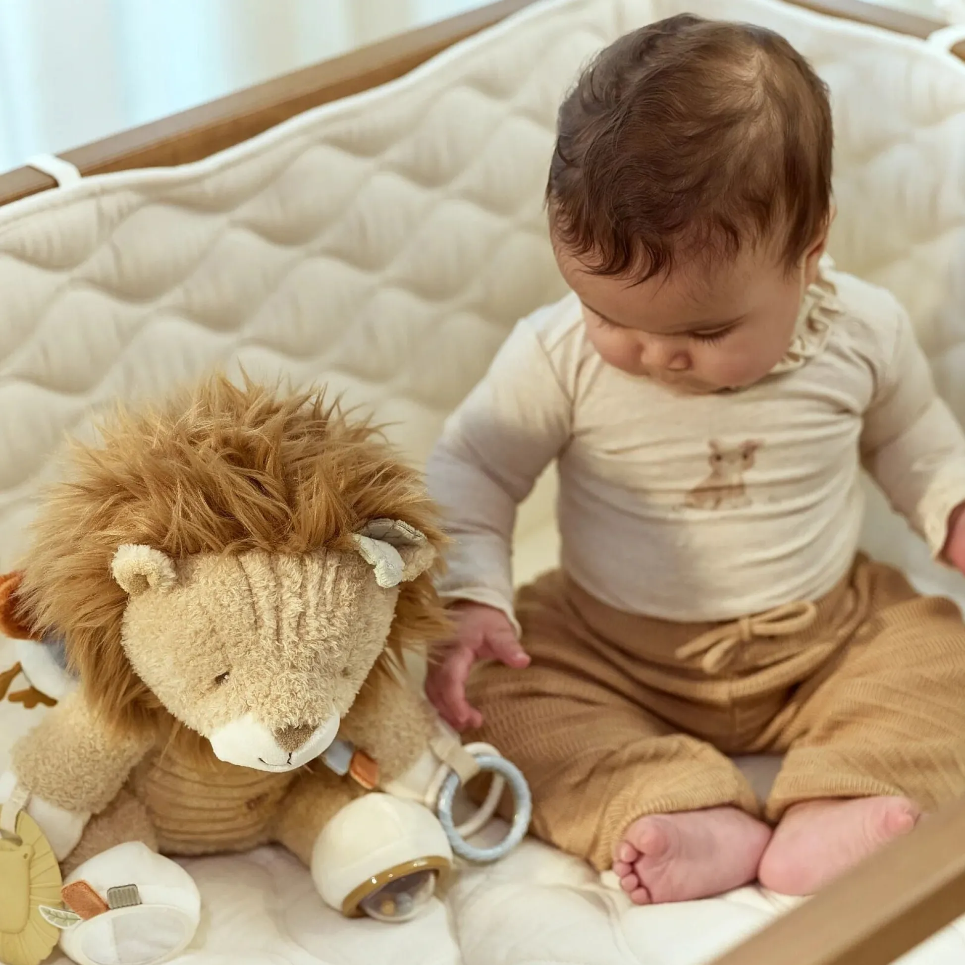 Activity cuddly toy Lion - Yellow