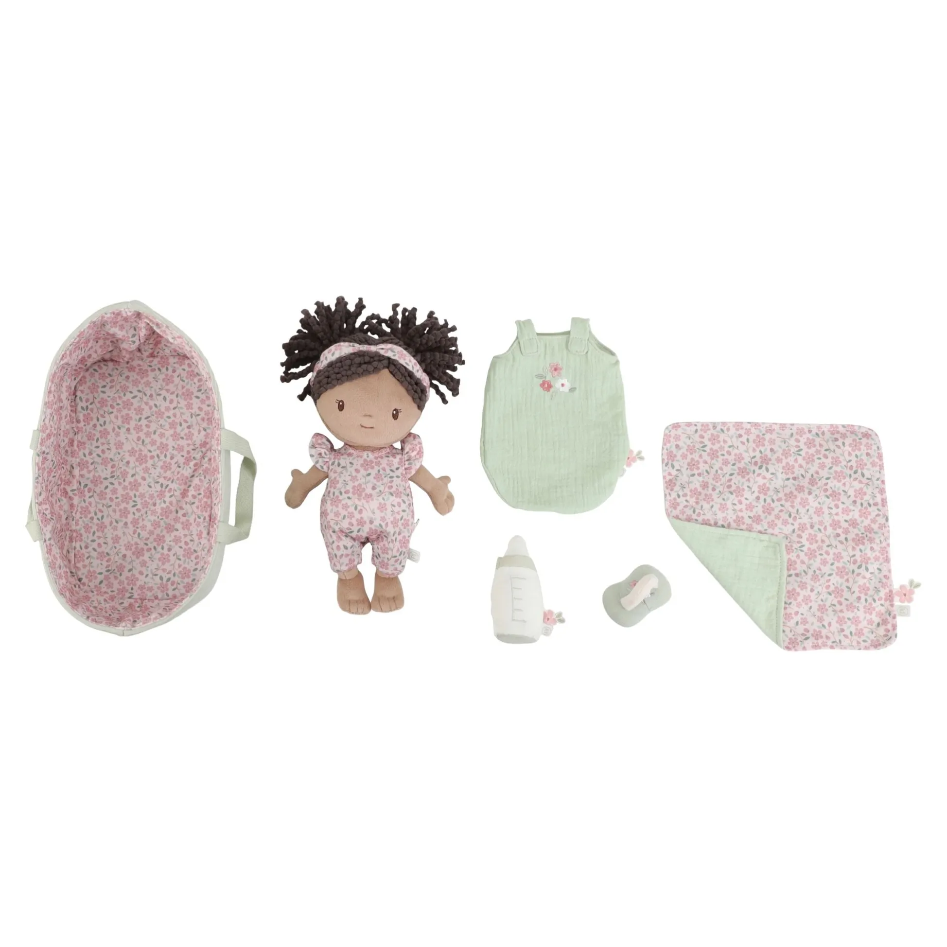 Baby doll in basket Evi GRS