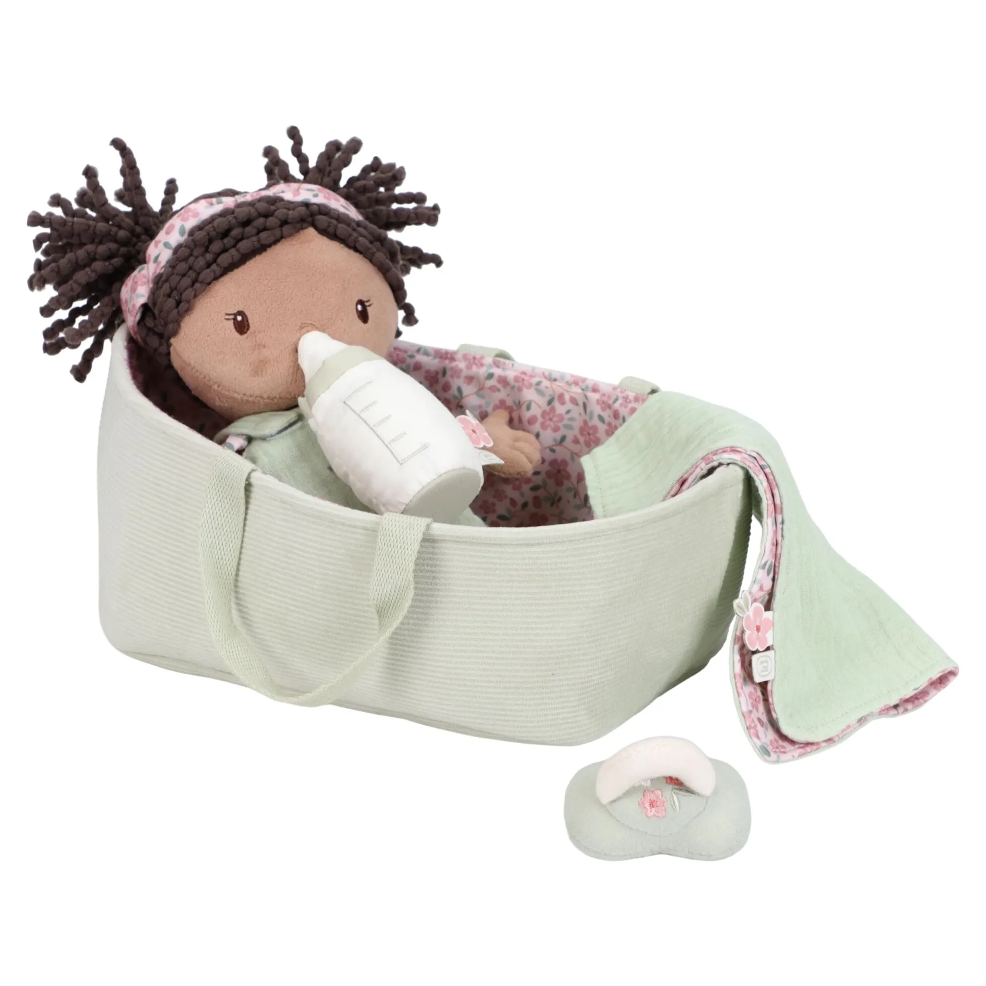 Baby doll in basket Evi GRS