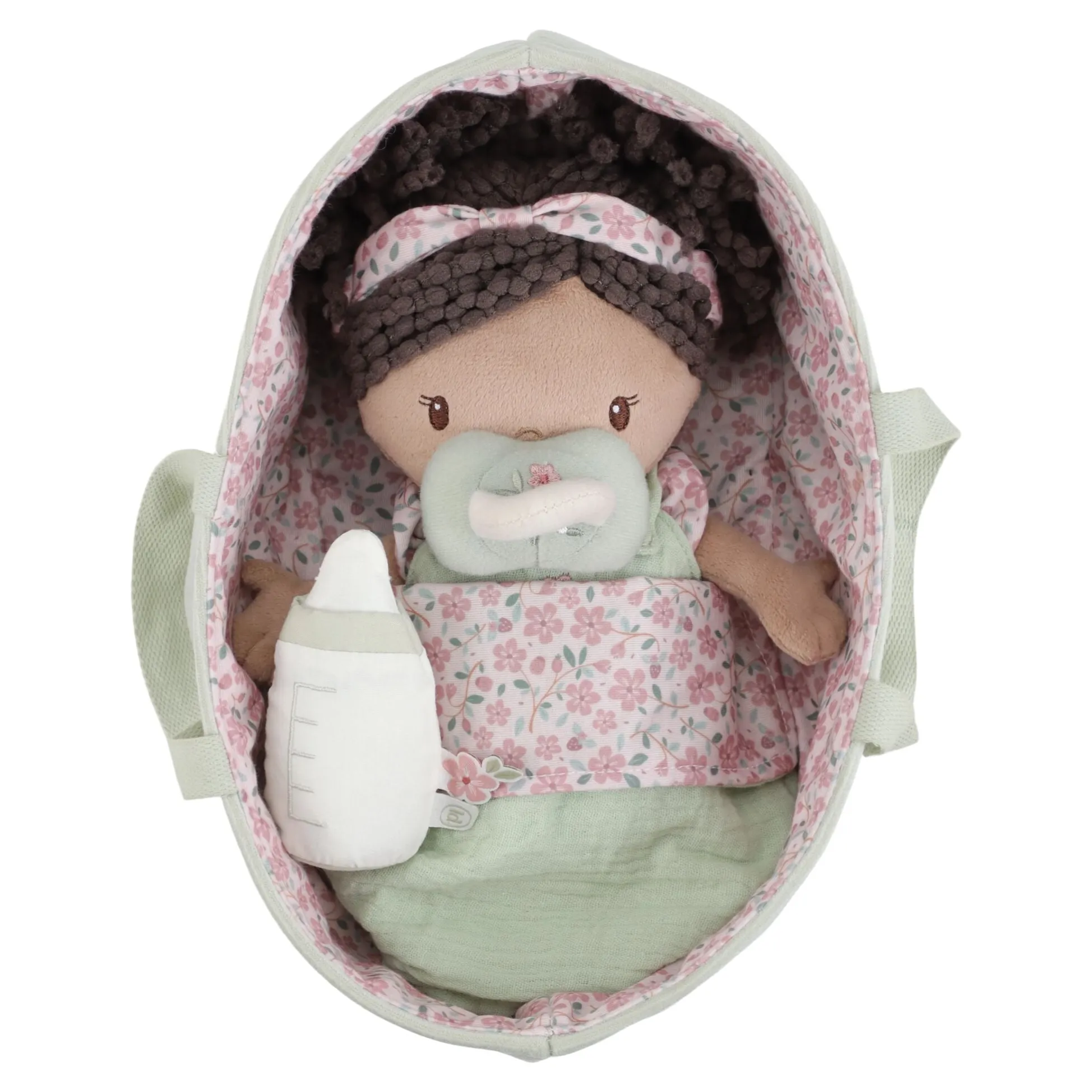 Baby doll in basket Evi GRS