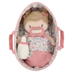 Baby doll in basket Rosa GRS