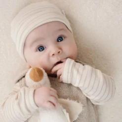 Baby hat - Beige - Newborn Naturals - Stripe