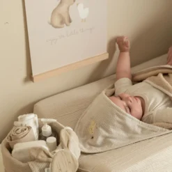 Bath cape - Beige - 75 x 75 - Newborn Naturals - Baby Bunny