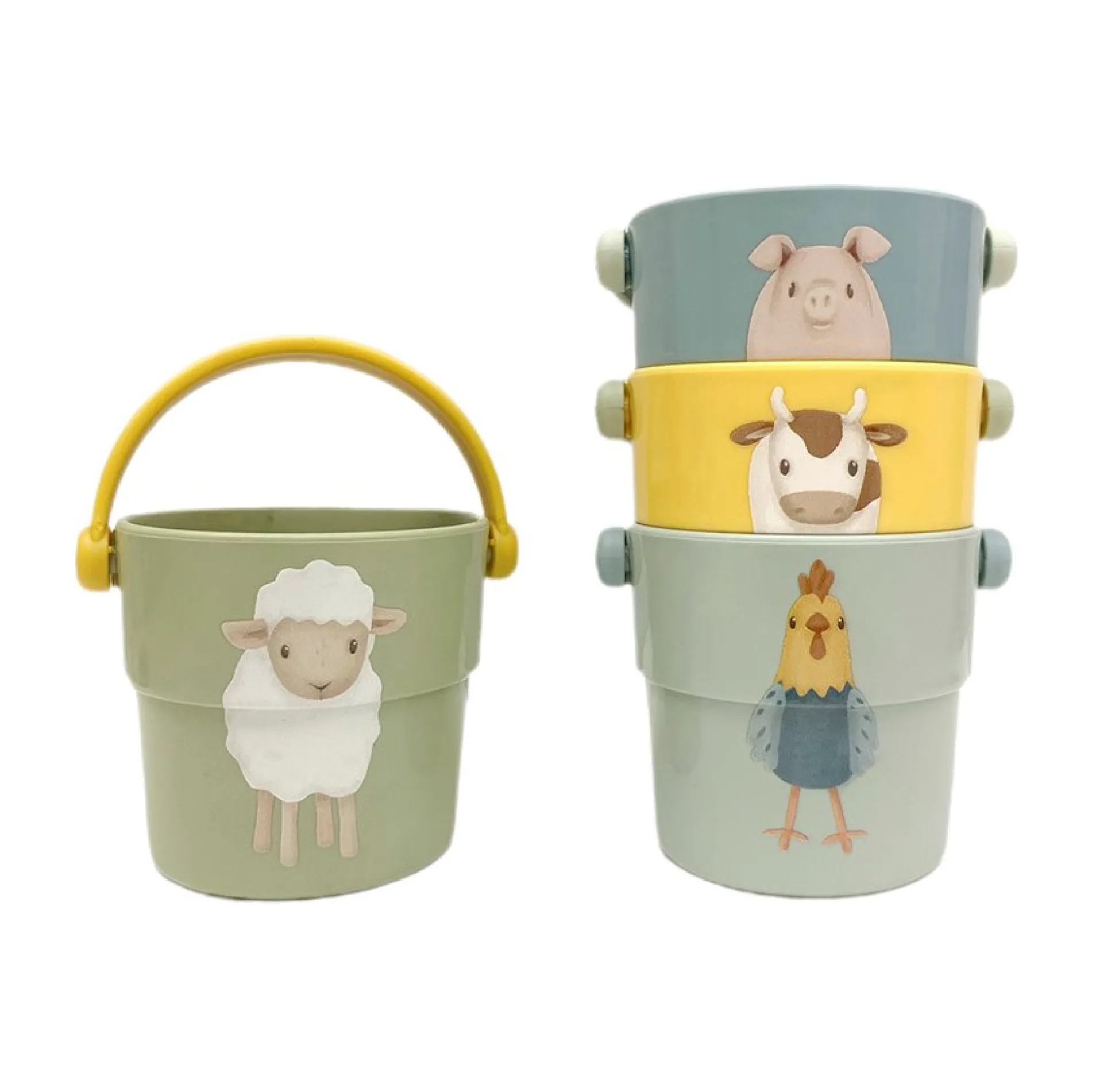 Bath cups - Green - Little Farm