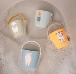 Bath cups - Green - Little Farm