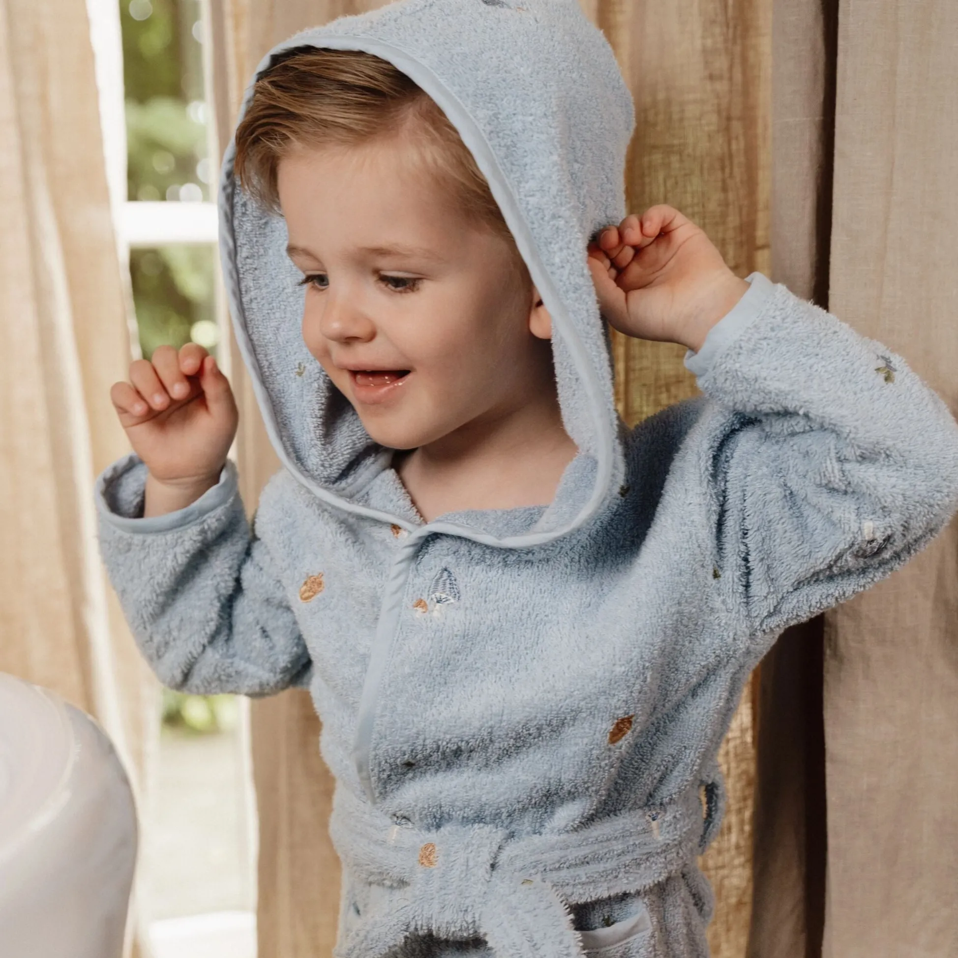Bathrobe - Blue - Forest Friends