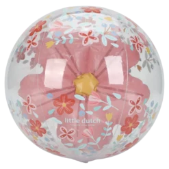 Beach Ball 3D Figure Pink Flowers