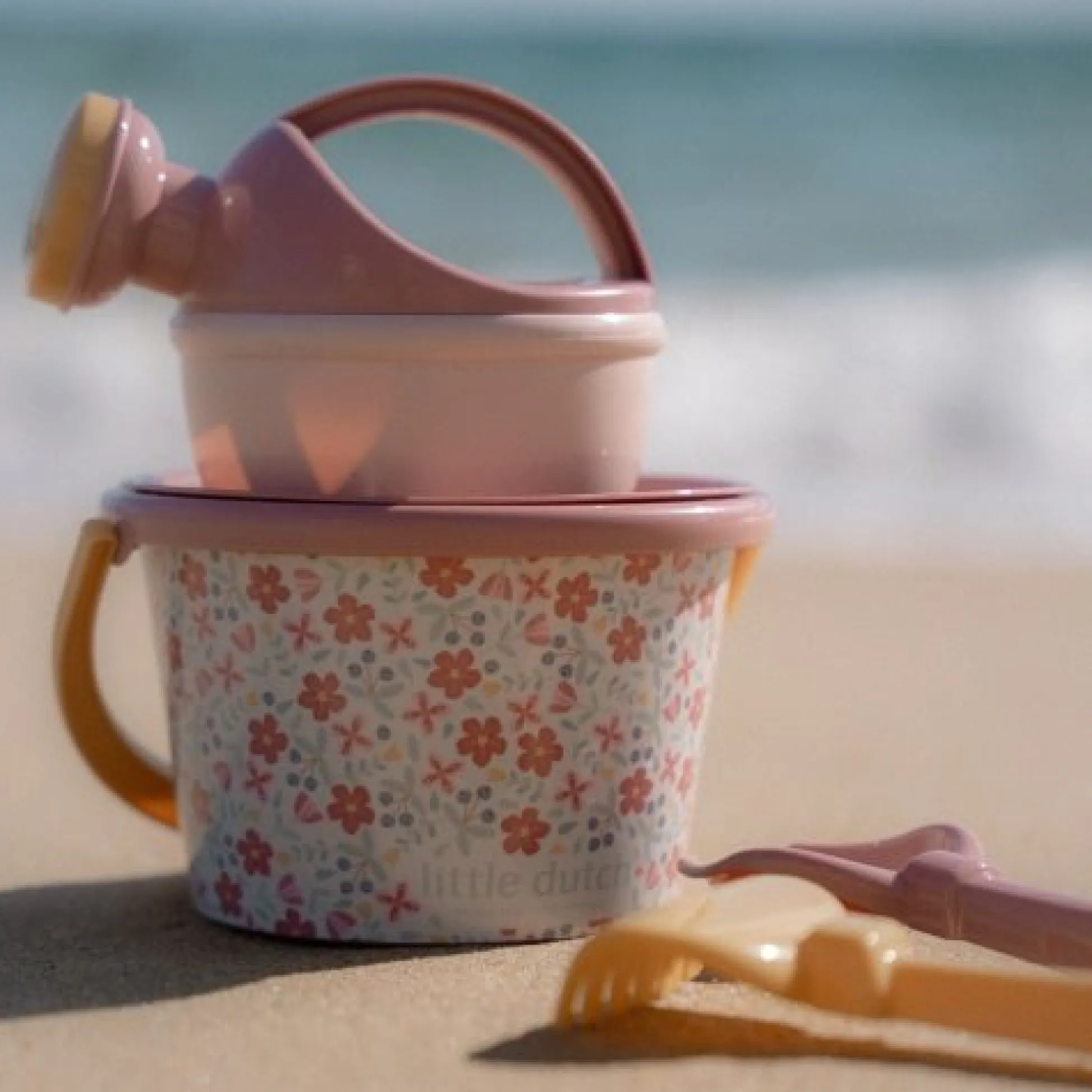 Beach set Pink Flowers Set of 5