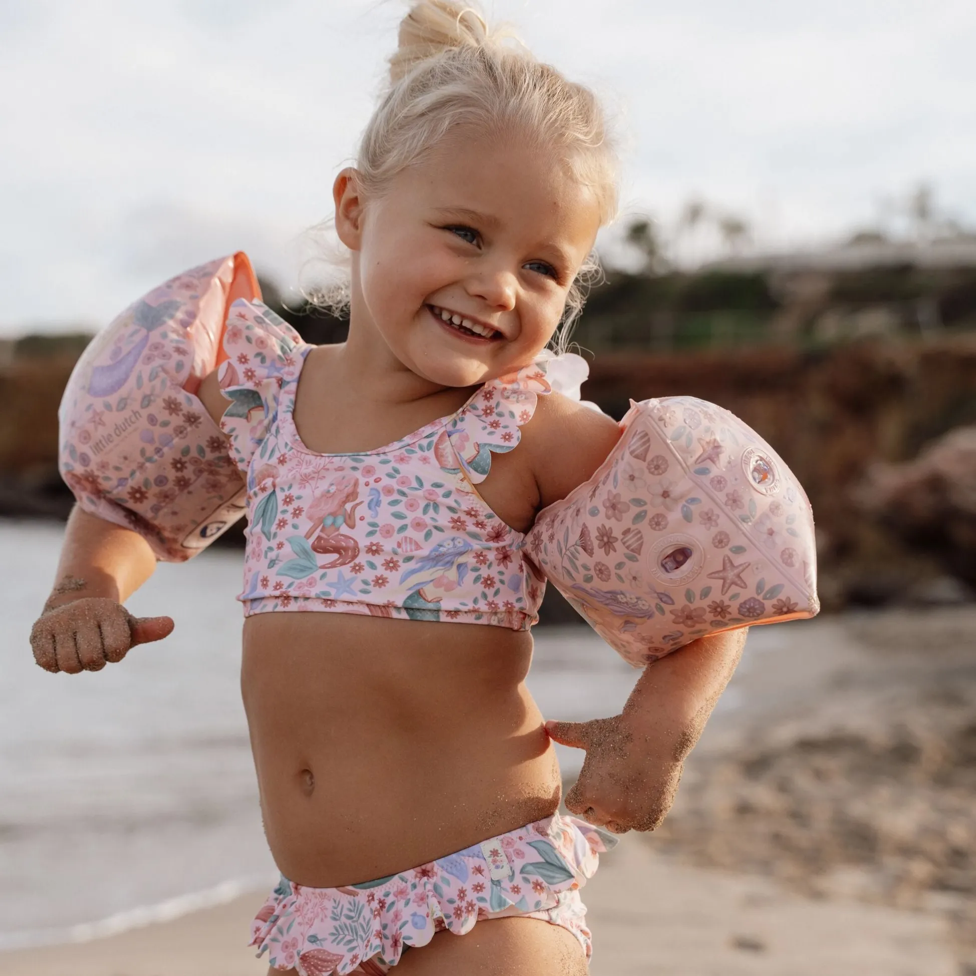 Bikini - Pink - Mermaid print