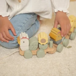 Block train chicken Little Farm