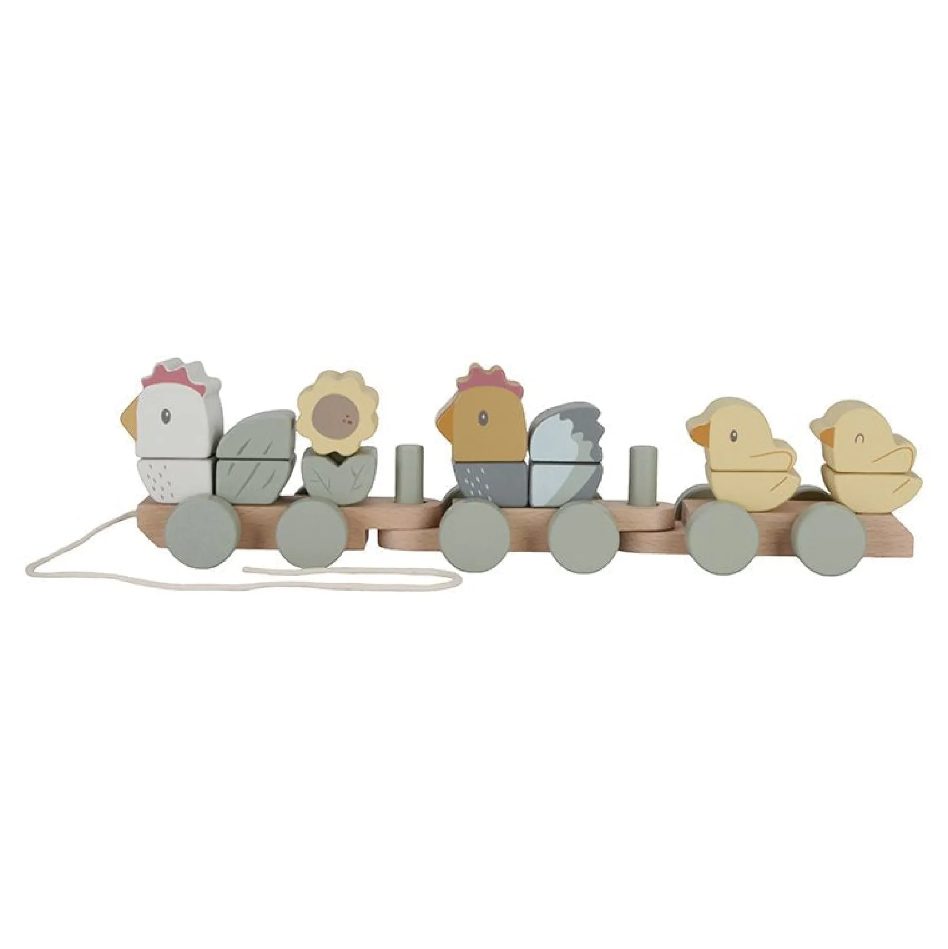Block train chicken Little Farm