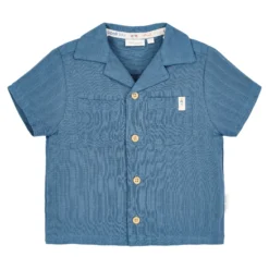 Blouse - Short sleeve - Blue