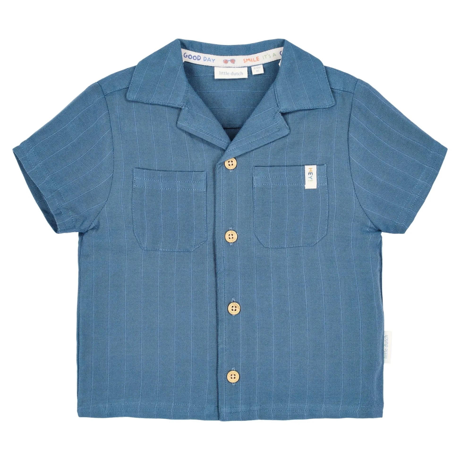 Blouse - Short sleeve - Blue