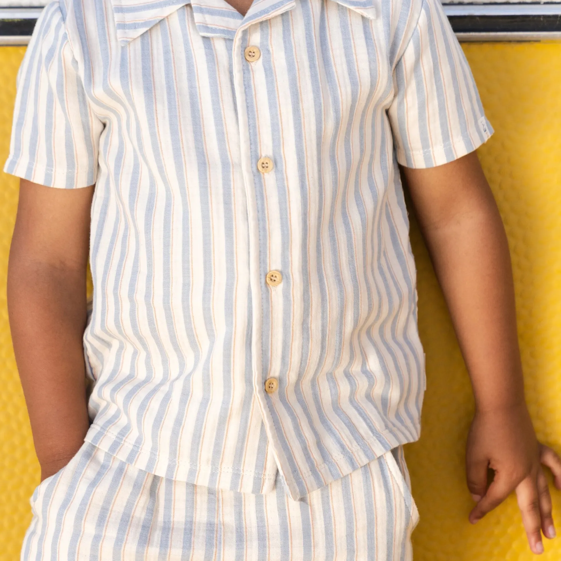 Blouse - Short sleeve - Multi Stripe