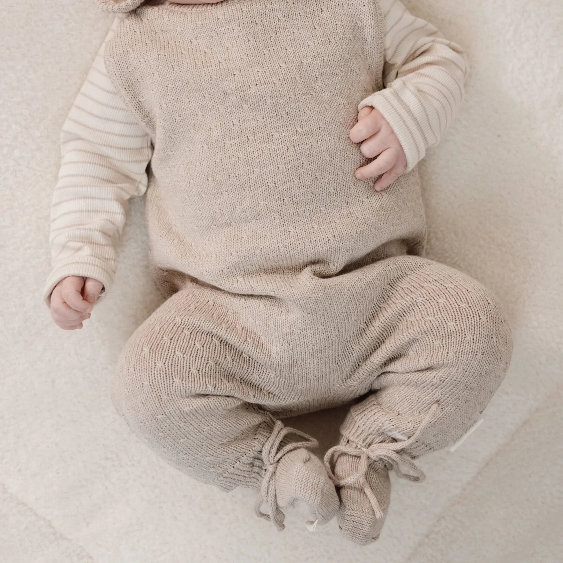 Booties - Beige - Newborn Naturals
