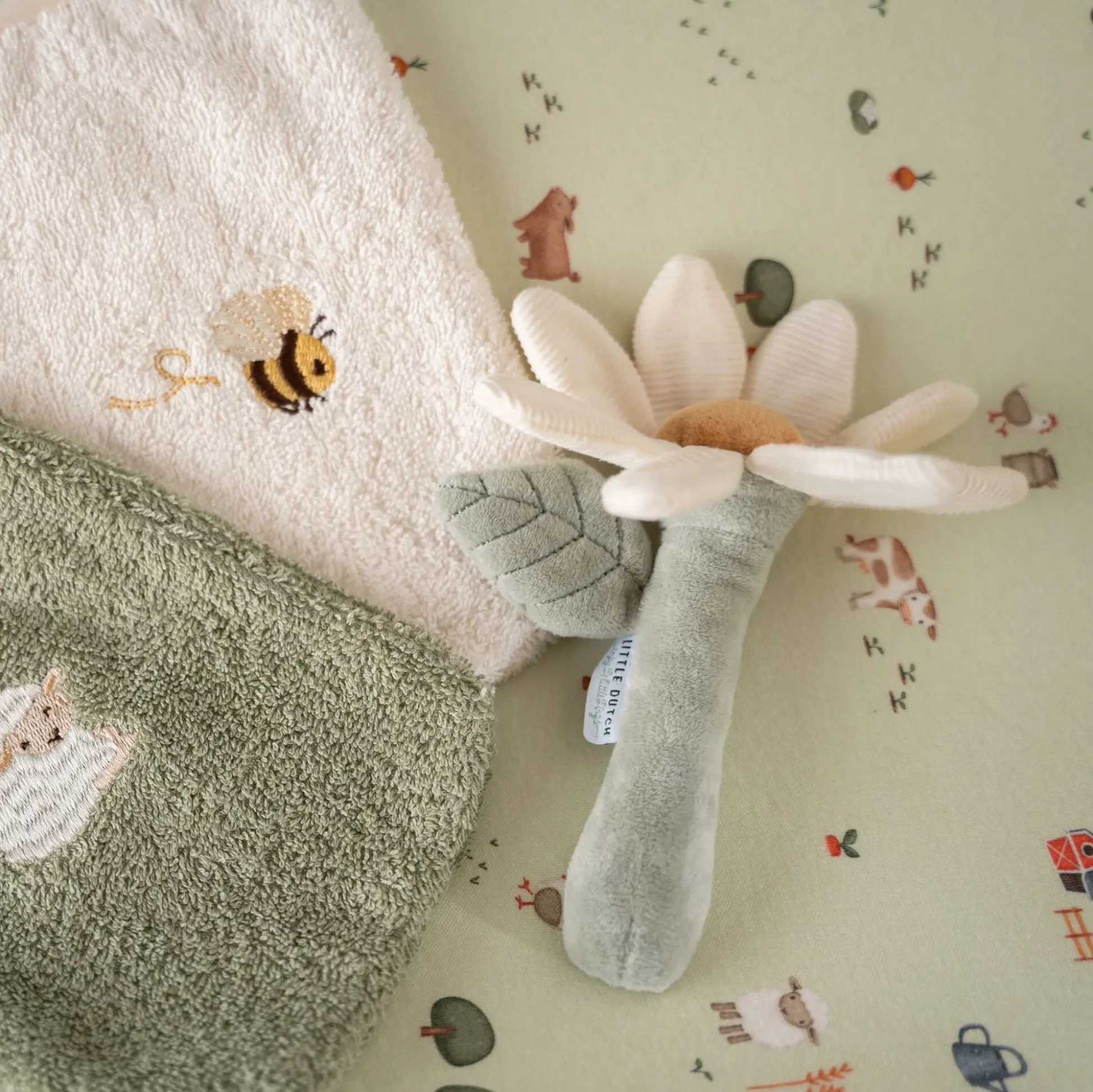 Changing mat cover - Green - Little Farm