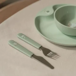 Children's cutlery set - Green - Little Farm