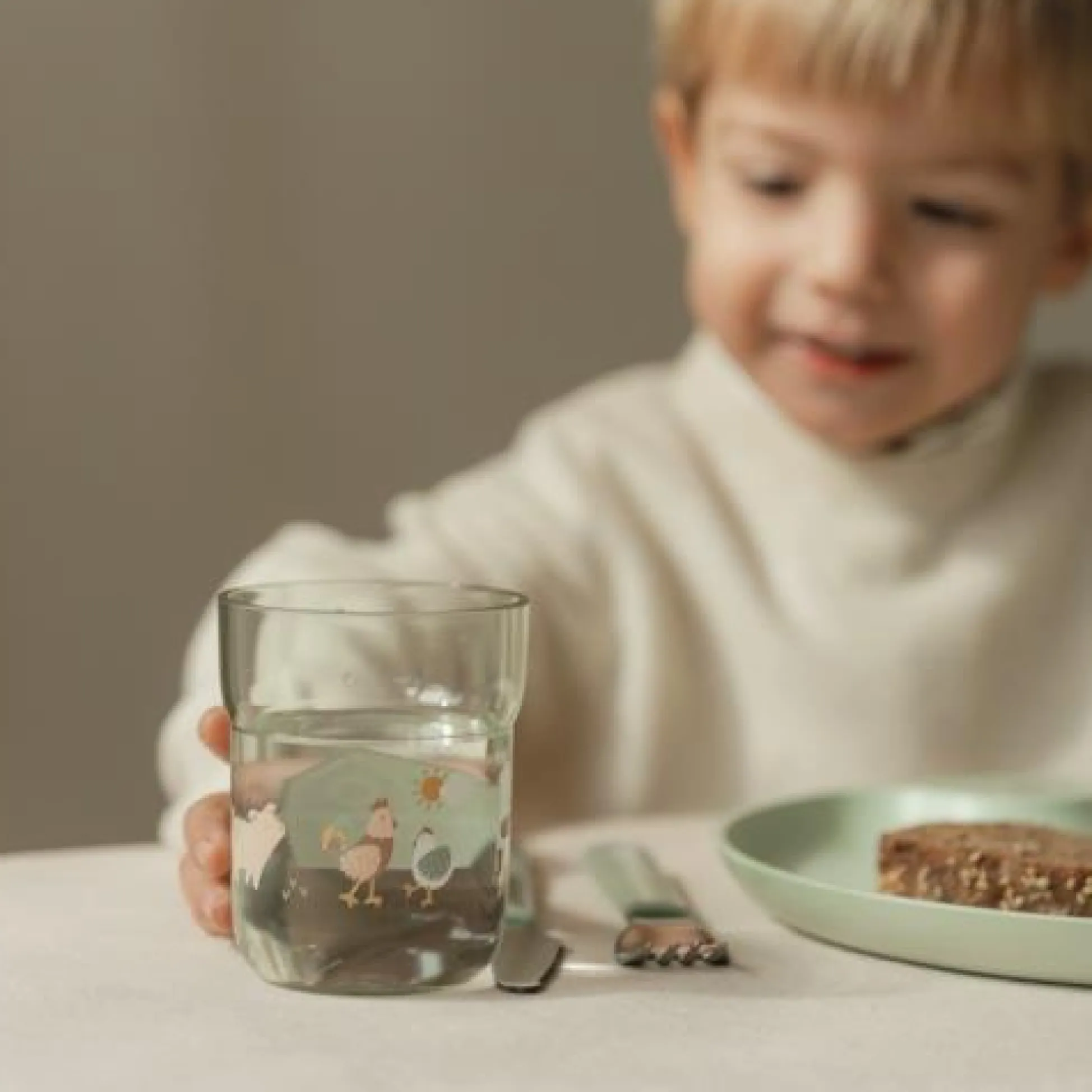 Children's glass - Green - Little Farm