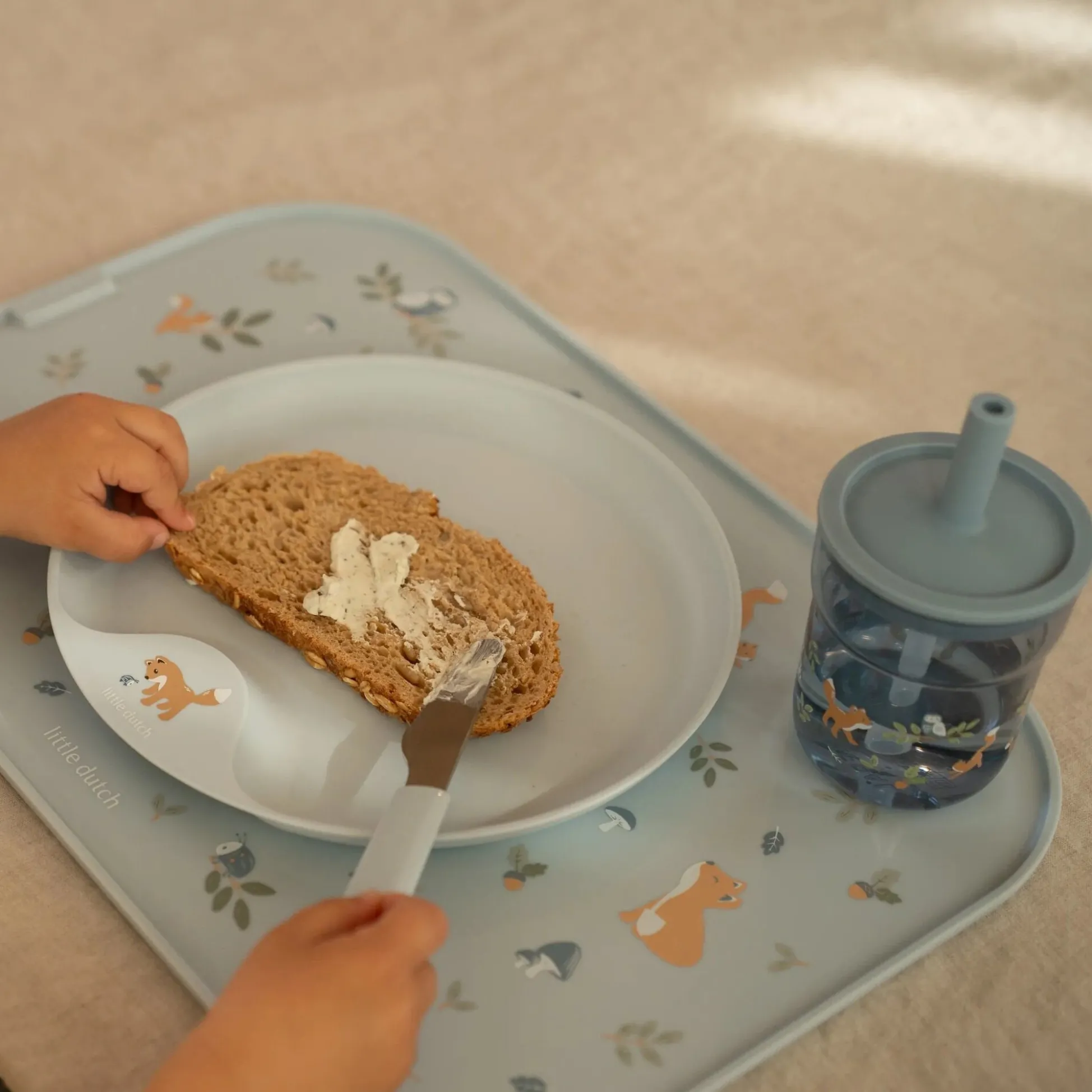 Children's glass 250 ml With Straw Forest Friends