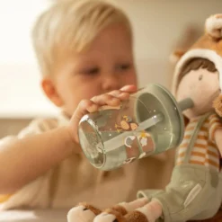 Children's glass 250 ml With Straw Little Farm