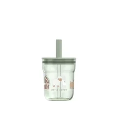Children's glass 250 ml With Straw Little Farm