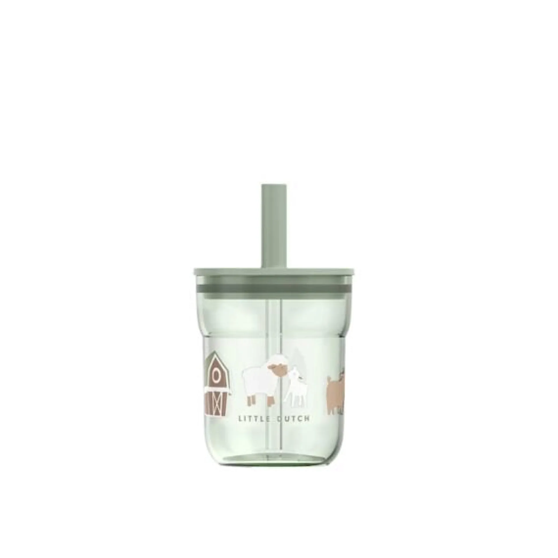Children's glass 250 ml With Straw Little Farm
