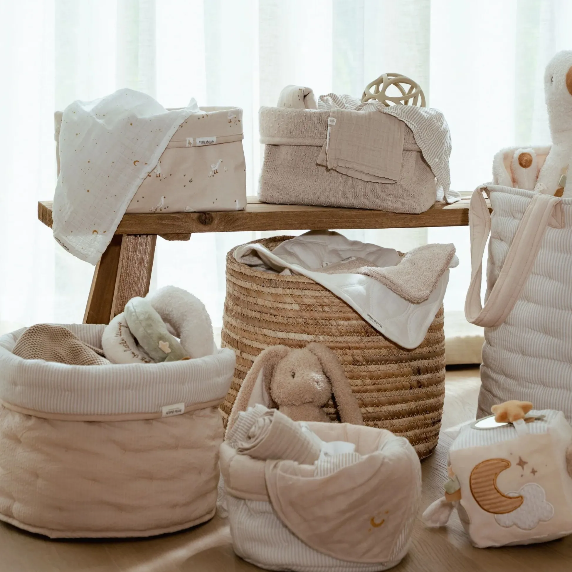 Commodity basket large - White - Newborn Naturals - Little Goose