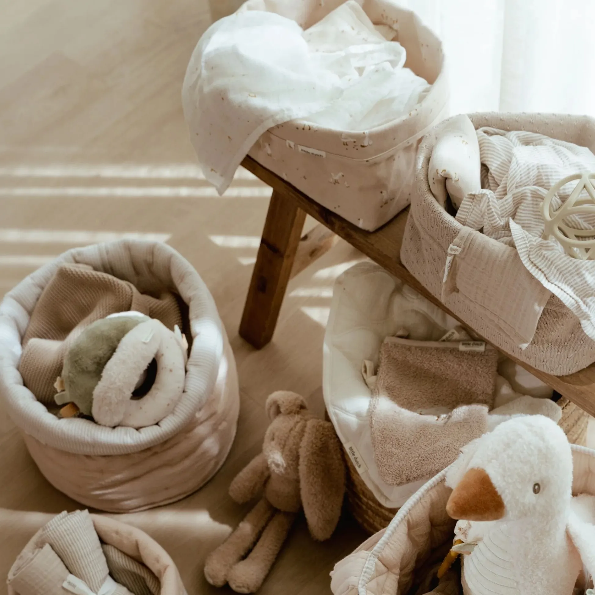 Commodity basket large - White - Newborn Naturals - Little Goose