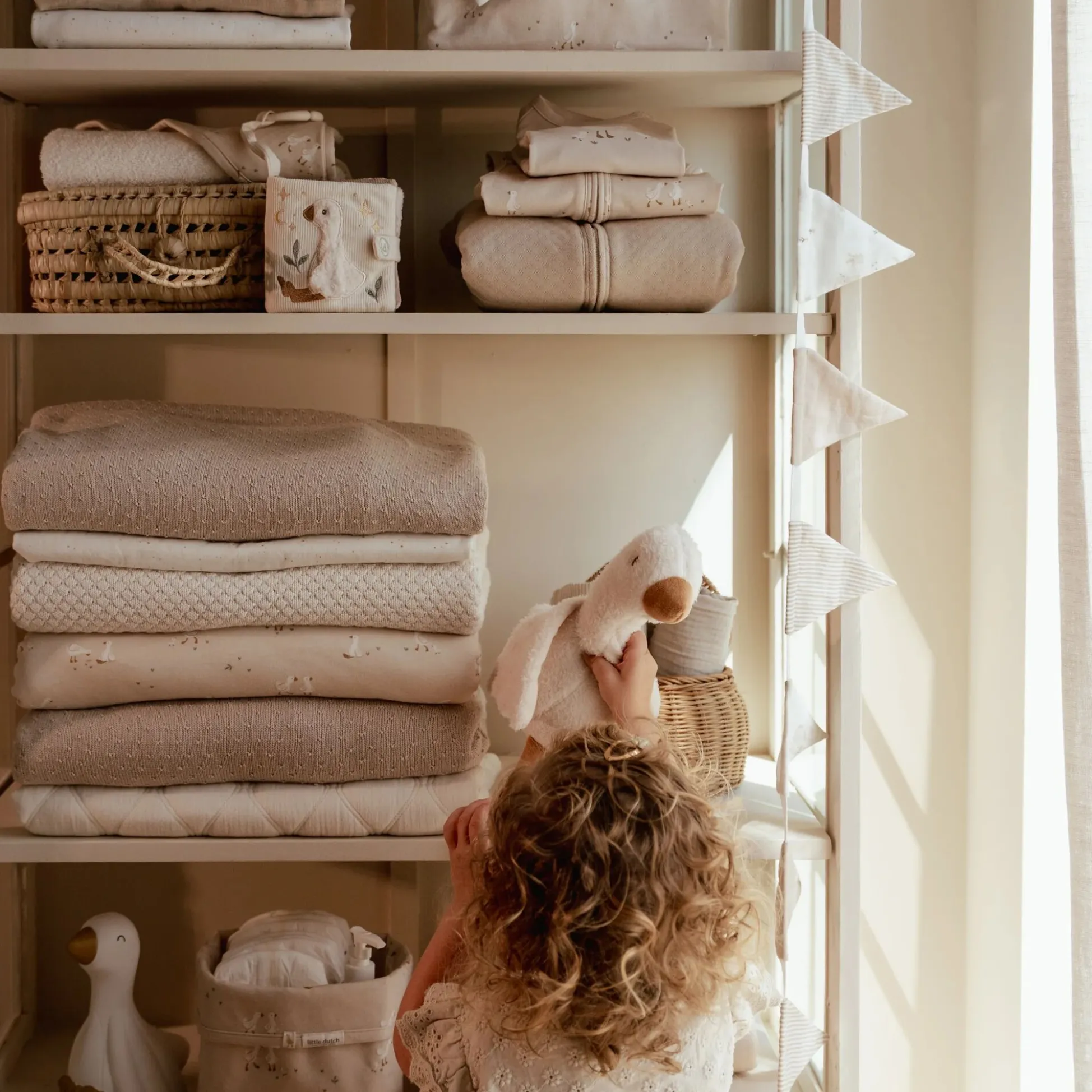 Cradle blanket - Beige - Essentials