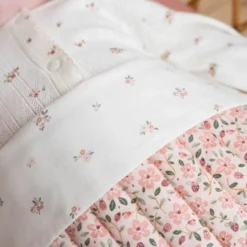 Cradle blanket - Pink - Fairy Garden - Fairy Floral