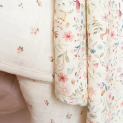 Cradle blanket - White - Fairy Garden - Fairy Blossom
