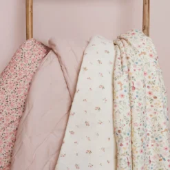 Cradle blanket - White - Fairy Garden - Fairy Blossom
