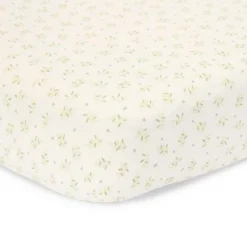 Cradle fitted sheet - Green - Essentials - Blueberry Leaves
