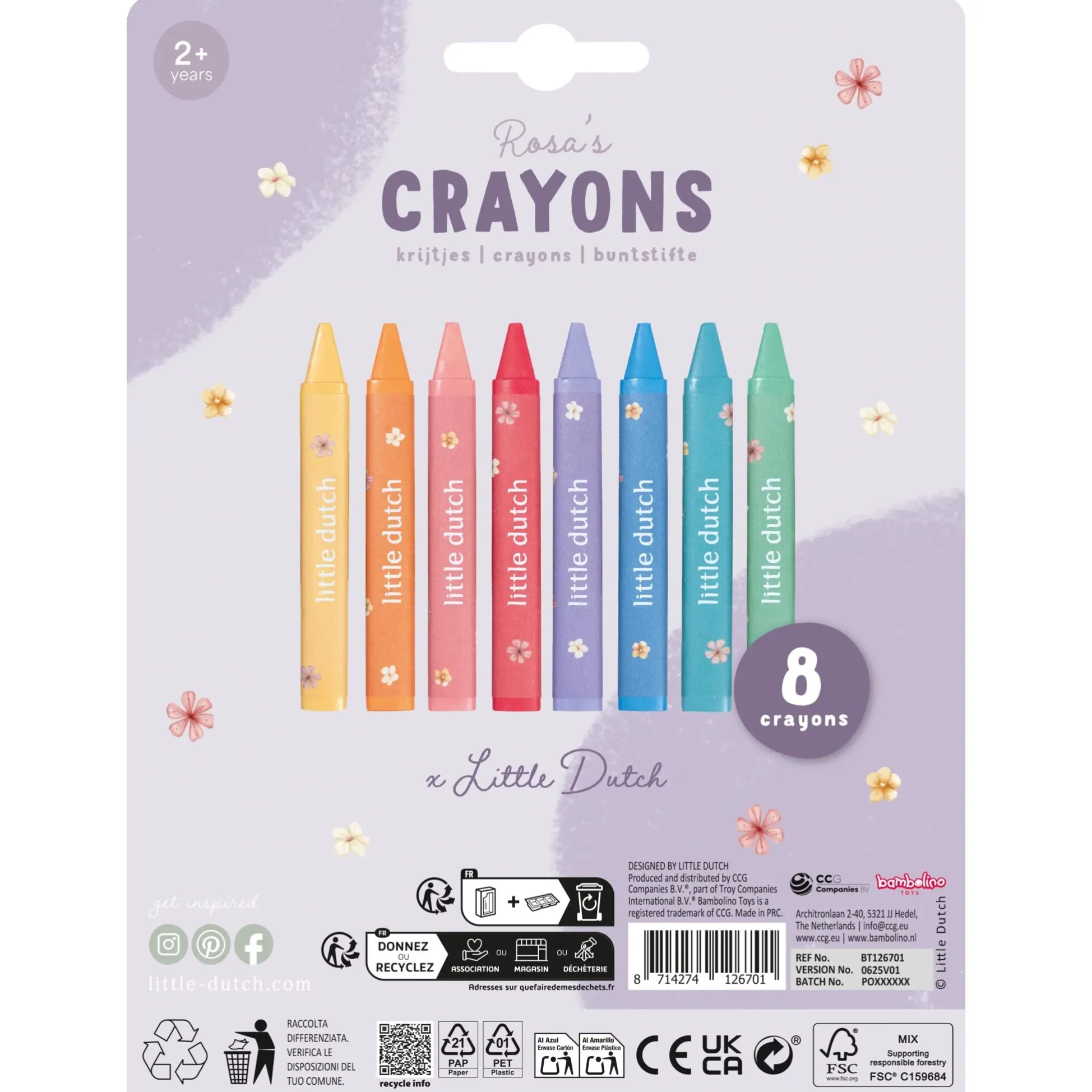 Crayons - Multicolored - Essentials - Rosa