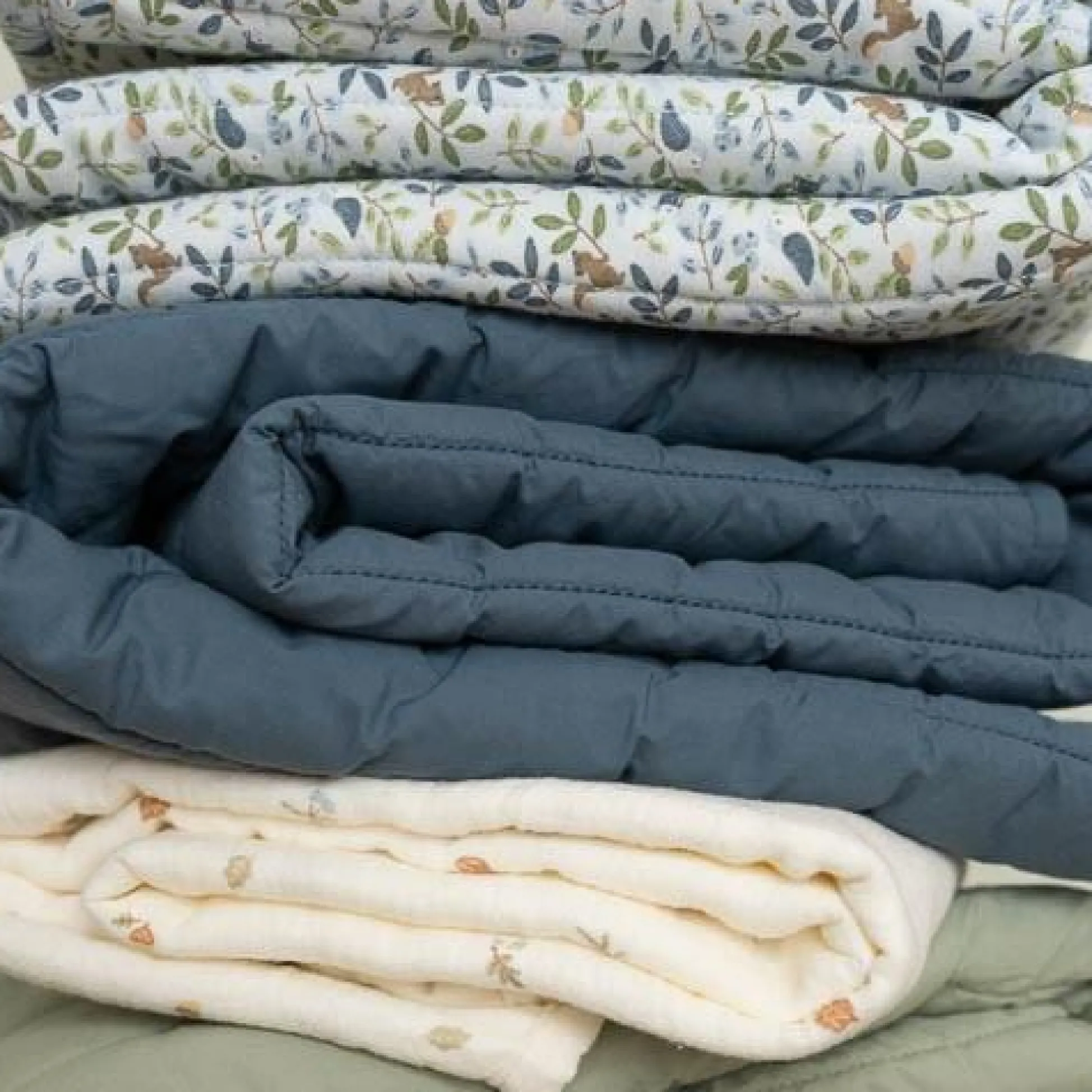 Crib blanket - Blue - Forest Friends
