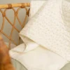 Crib blanket - Green - Essentials - Blueberry Leaves