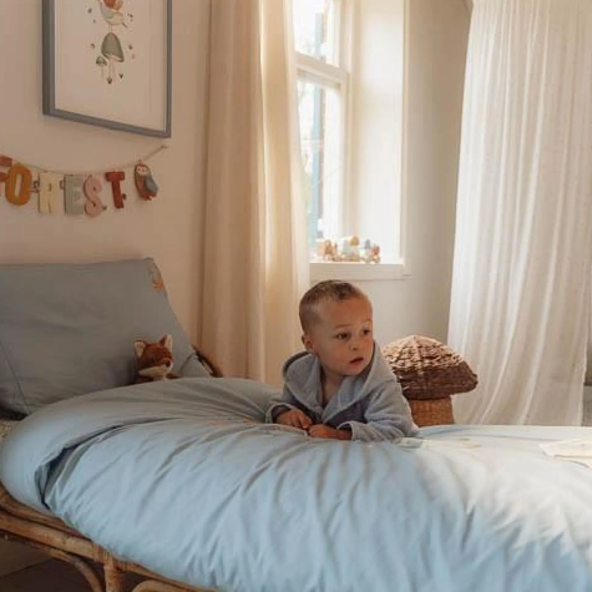 Crib Duvet Cover - Blue - Forest Friends