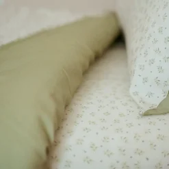 Crib duvet cover - Green - Essentials - Blueberry Leaves