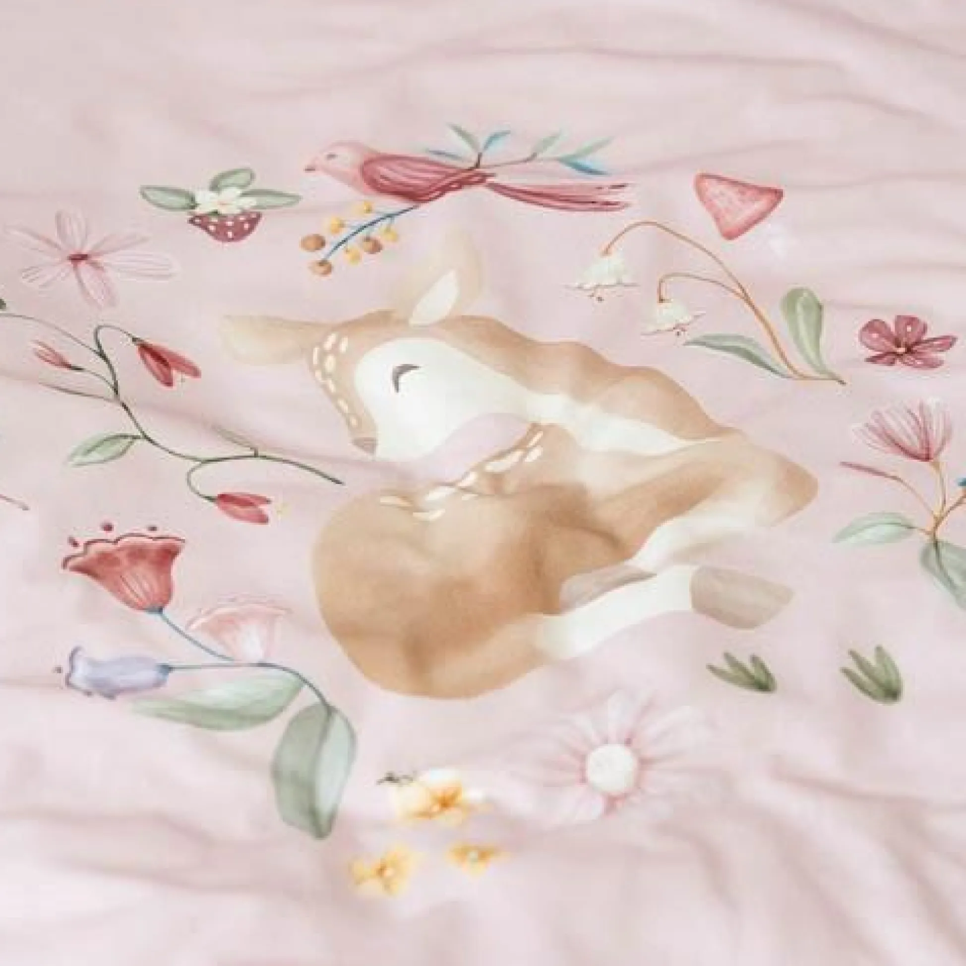 Crib Duvet Cover - Pink - Fairy Garden - Fairy Blossom