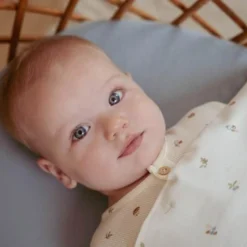 Crib fitted sheet - Blue - Essentials