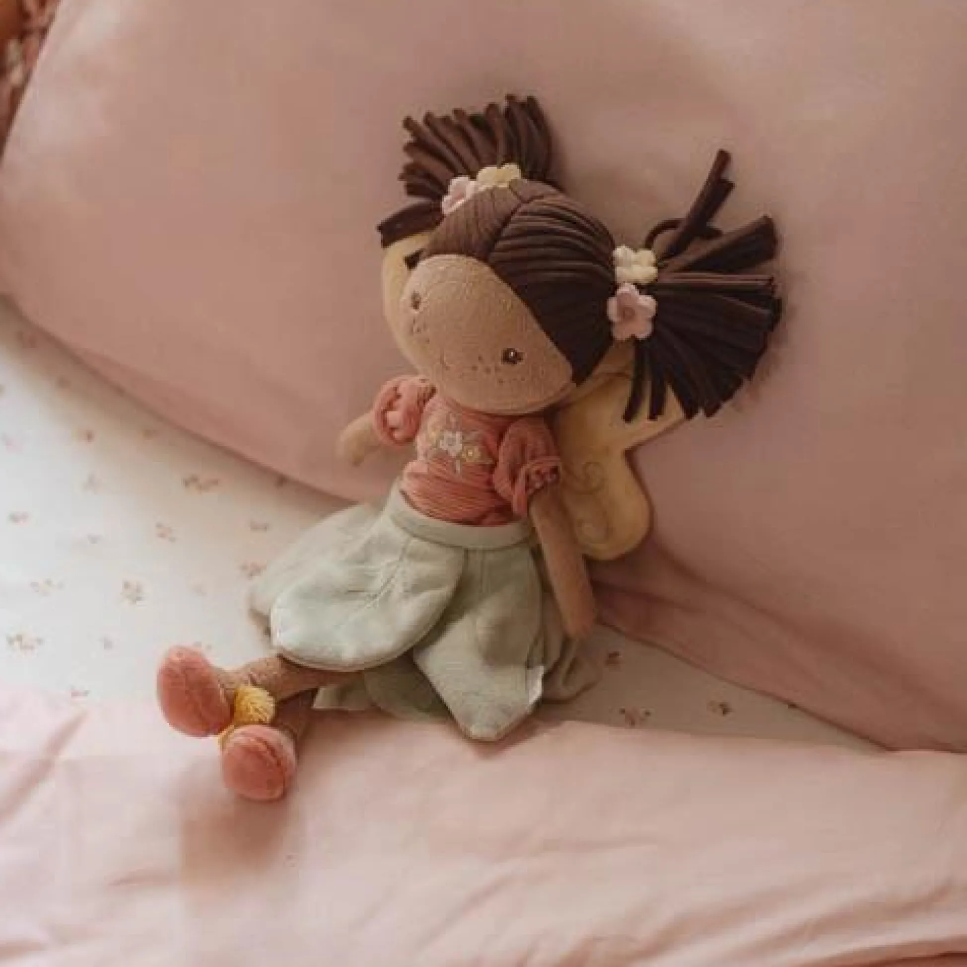 Crib fitted sheet - White - Fairy Garden - Fairy Blossom