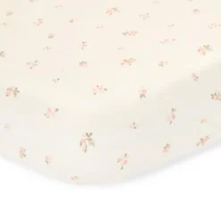 Crib fitted sheet - White - Fairy Garden - Fairy Blossom
