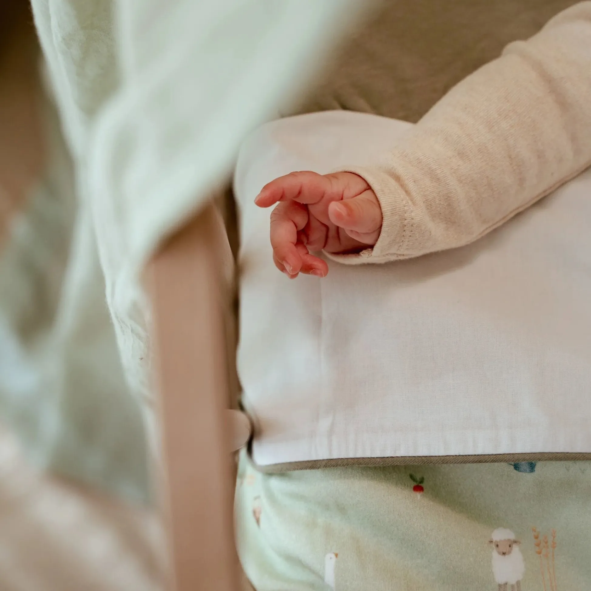 Crib sheet - White - Little Farm - Little Goose