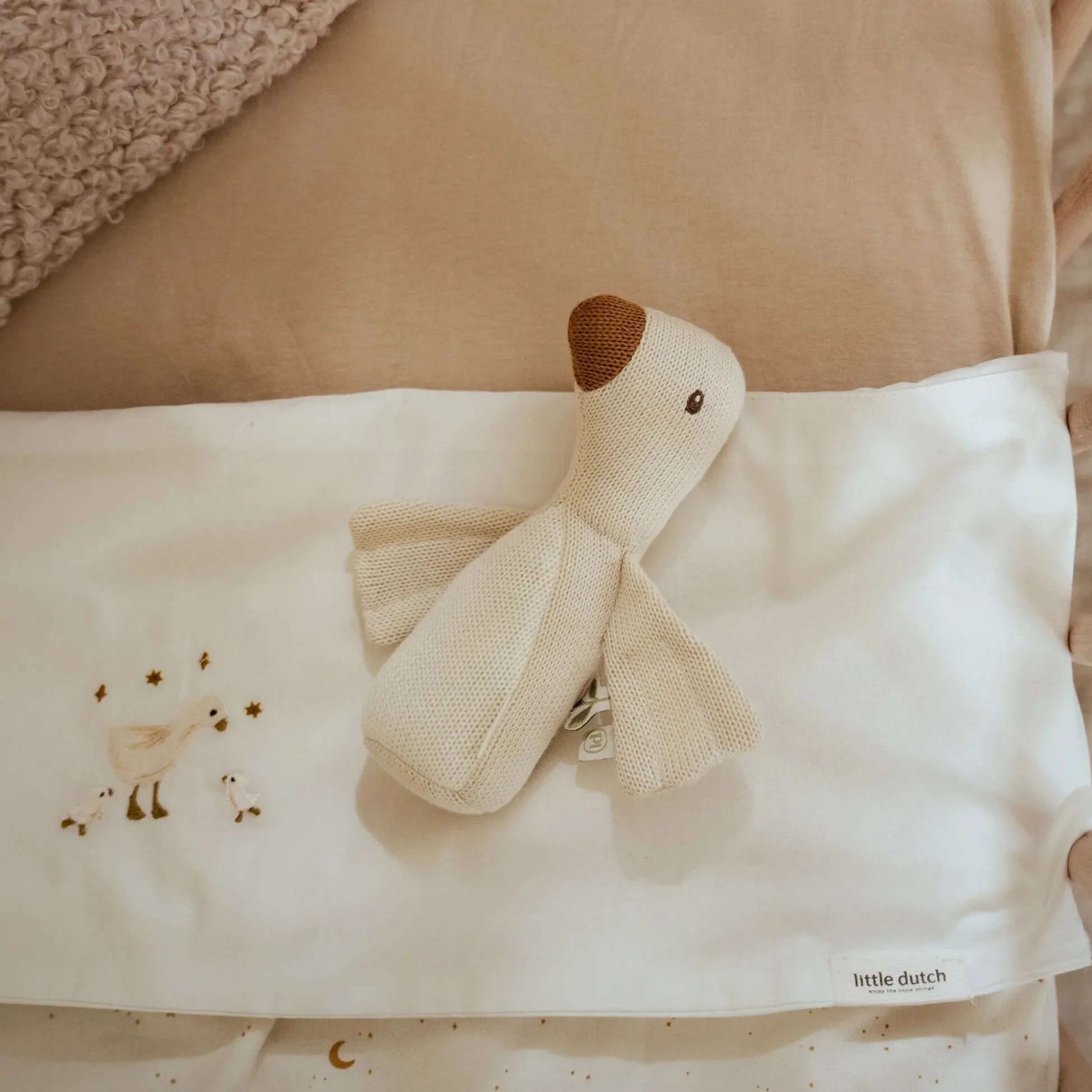 Crib sheet - White - Newborn Naturals - Little Goose