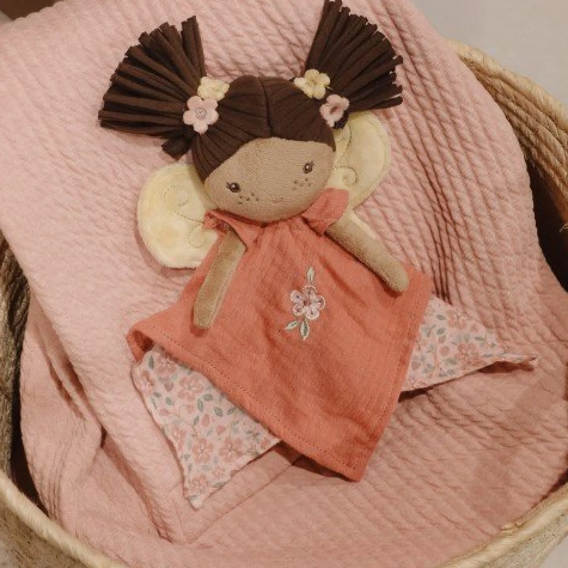 Cuddle cloth Fairy Evi - Pink - Fairy Garden
