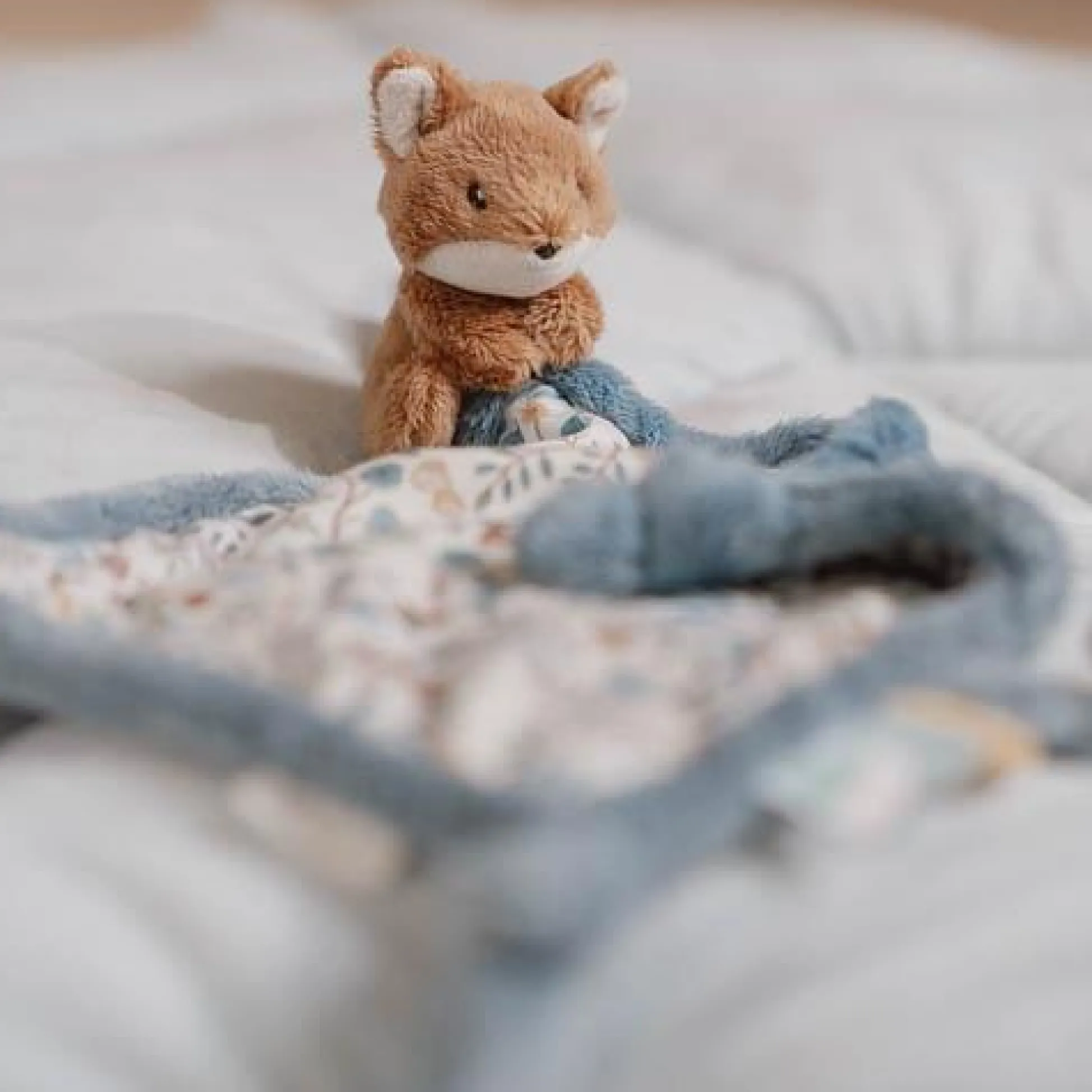 Cuddle cloth print Fox - Forest Friends - Blue - Forest Friends