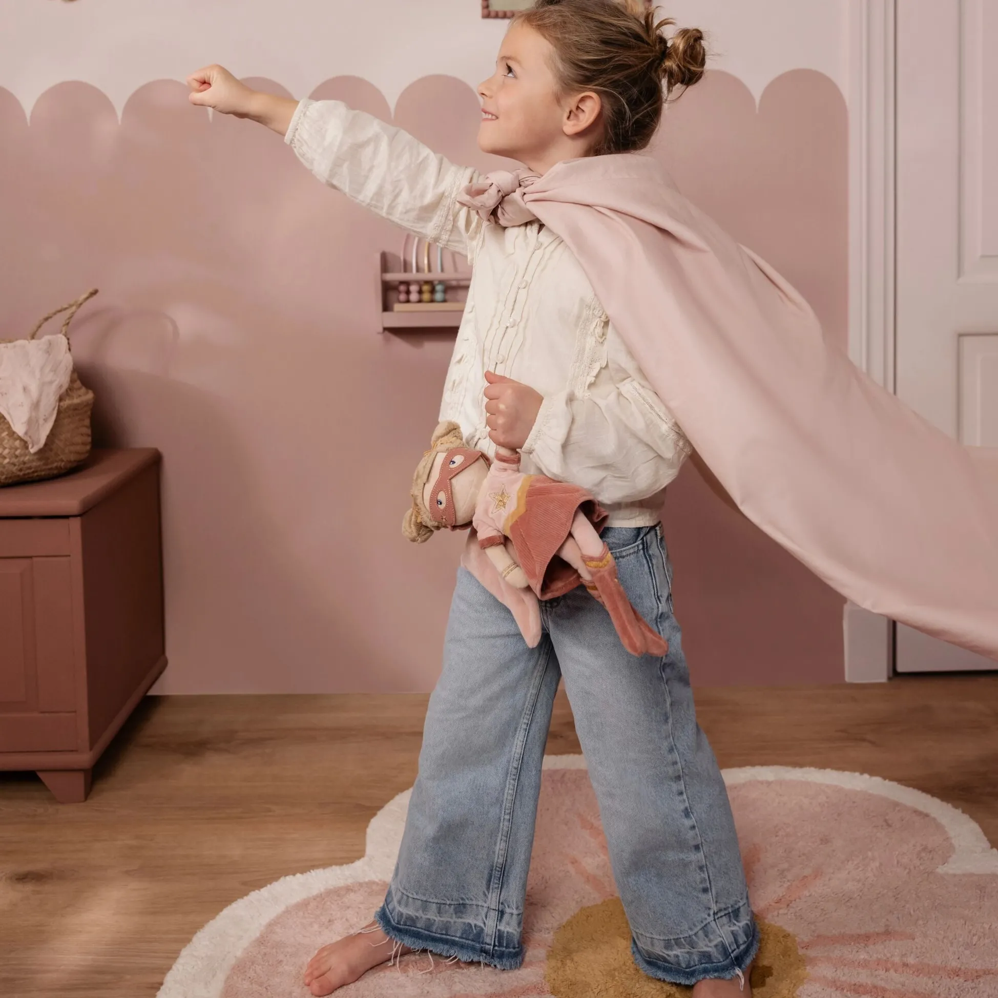 Cuddle Doll Superhero Rosa - 35 cm