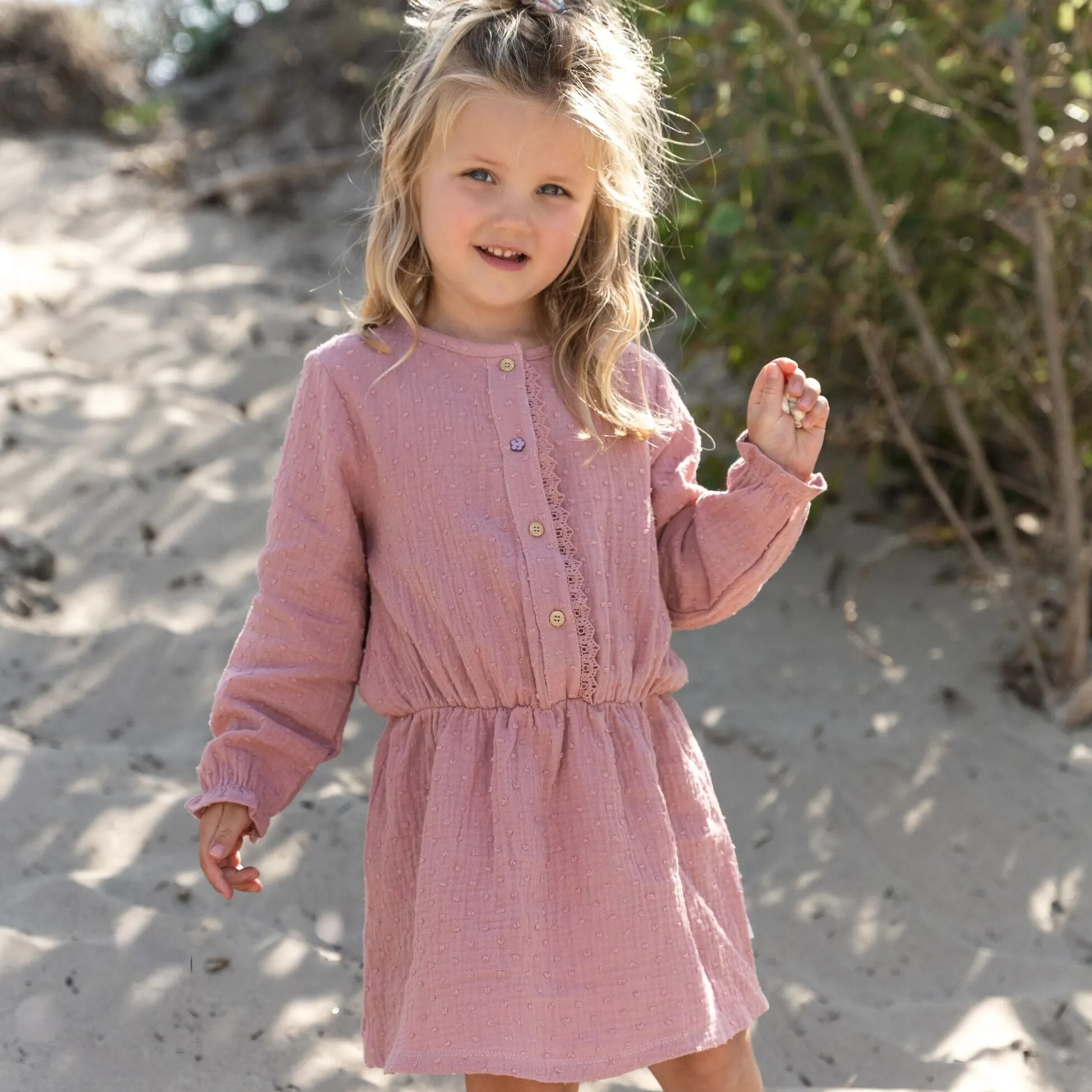 Dress - Long Sleeve - Pink