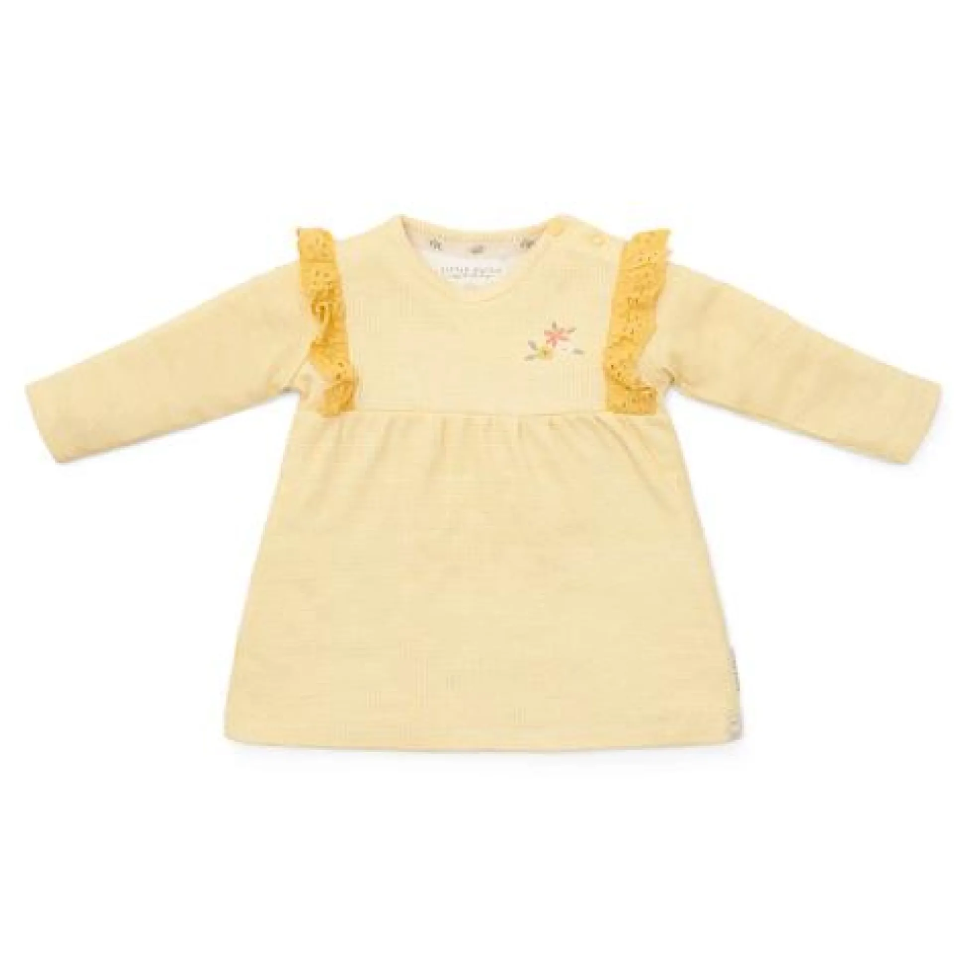Dress long sleeve - Yellow - Little Farm - Checkered