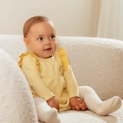 Dress long sleeve - Yellow - Little Farm - Checkered